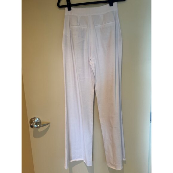 Alice + Olivia Dylan High Waisted Linen Blend Wide Leg Pants White Size 4 - Picture 7 of 9